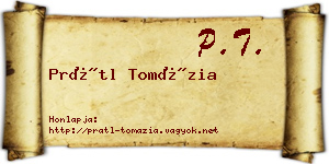 Prátl Tomázia névjegykártya